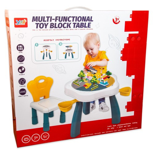 Дитячий ігровий столик для гри з конструктором із великих деталей