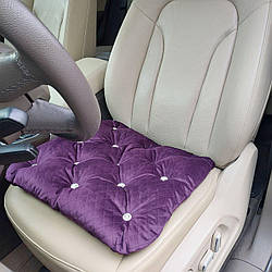 Фіолетова подушка на сидіння автомобіля з оздобленням стразами