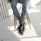 Жіночі зимові черевики чорного кольору, фото 6