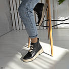 Жіночі зимові черевики чорного кольору, фото 8