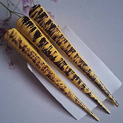 Качечки, стріли, заколки, затискачі жовті у розводах 12,5 см