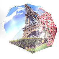 Женский зонт автомат с системой антиветер, рисунок - весенний Париж