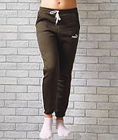 Женские теплые спортивные штаны с карманами и белым лампасом, зимние штаны для женщин на флисе
