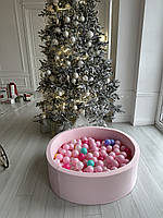 Сухий басейн пудра з кульками 200шт у комплекті 100х40см трикотаж. Сухий басейн для дому та вулиці