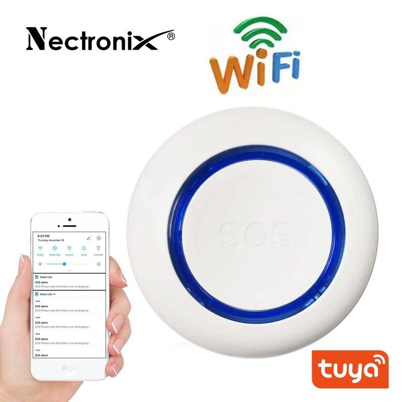 Wifi кнопка SOS для пожилых и больных людей кнопка для экстренного вызова помощи Nectronix SS01 Tuya Smart - фото 1 - id-p2027371158