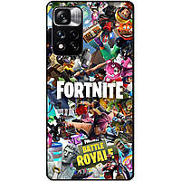 Силіконовий чохол бампер для Xiaomi Redmi Note 11 Pro Plus 5G з картинкою Fortnite Фортнайт