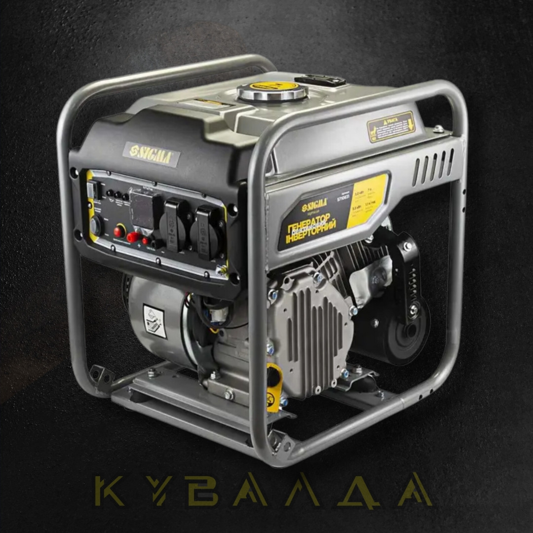 SIGMA Генератор інверторний бензиновий 3.0/3.5кВт 7л 4-х тактний ручний запуск