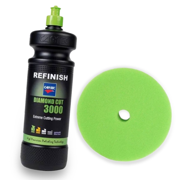 Полірувальна паста для авто — Cartec Diamond Cut 3000 REFINISH 1л. + подарунок полірувальний круг, фото 1