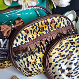 🧡Жіноча косметичка на блискавці, набір 3в1, Леопардова, фото 2