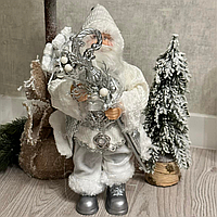Санта Клаус с подарками и посохом мягкая игрушка под елку 45 см