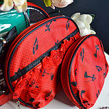 ❤️Жіноча косметичка на блискавці, набір 3в1, Червона з туфельками, фото 2