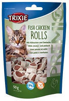 Trixie TX-42702 PREMIO Fish Chicken Rolls 50г - рулетики для кошек с курицей и минтаем