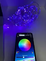 Умная гирлянда RGB светодиодная с телефонным управлением 100LED с USB питанием на 10 метров цветомузыкальная