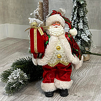 Новогодняя декоративная фигура-подвеска Санта красный, 25.5см