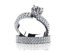 Кільця срібні Заручні Діамант Tiffany&Co