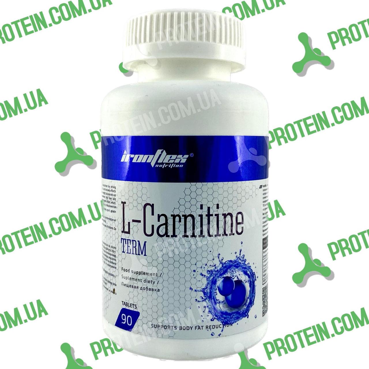 Жироспалювач Л-Карнітин з Кофеїном IronFlex L-Carnitine Therm 90 таб