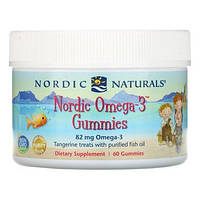 Жевательные конфеты Nordic Omega-3 Gummies, со вкусом мандарина, Nordic Naturals, 60 конфет