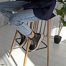 Чорні шкіряні демісезонні черевики зі шнурівкою та блискавкою, фото 7