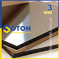 Монолитный поликарбонат 2050х1525х3 мм бронза TM SOTON (Сотон) Украина