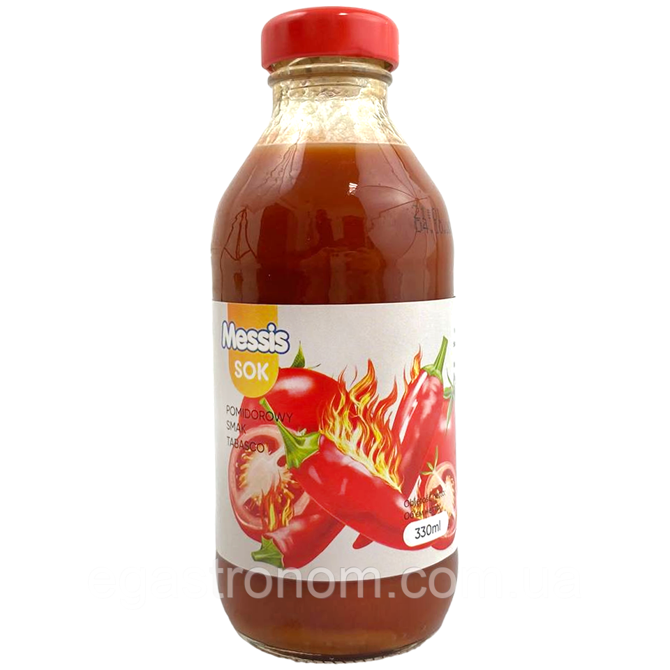 Сік томатний з табаско (скло) Мессіс Messis 330ml 15шт/ящ (Код: 00-00015487)