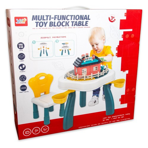 Дитячий ігровий столик для гри з конструктором із великих деталей || Конструктор для наймолодших