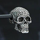 Чоловічий кулон підвіска з ланцюжком BLACK MUERTE на шию з медичної сталі під срібло з Черепом, фото 4