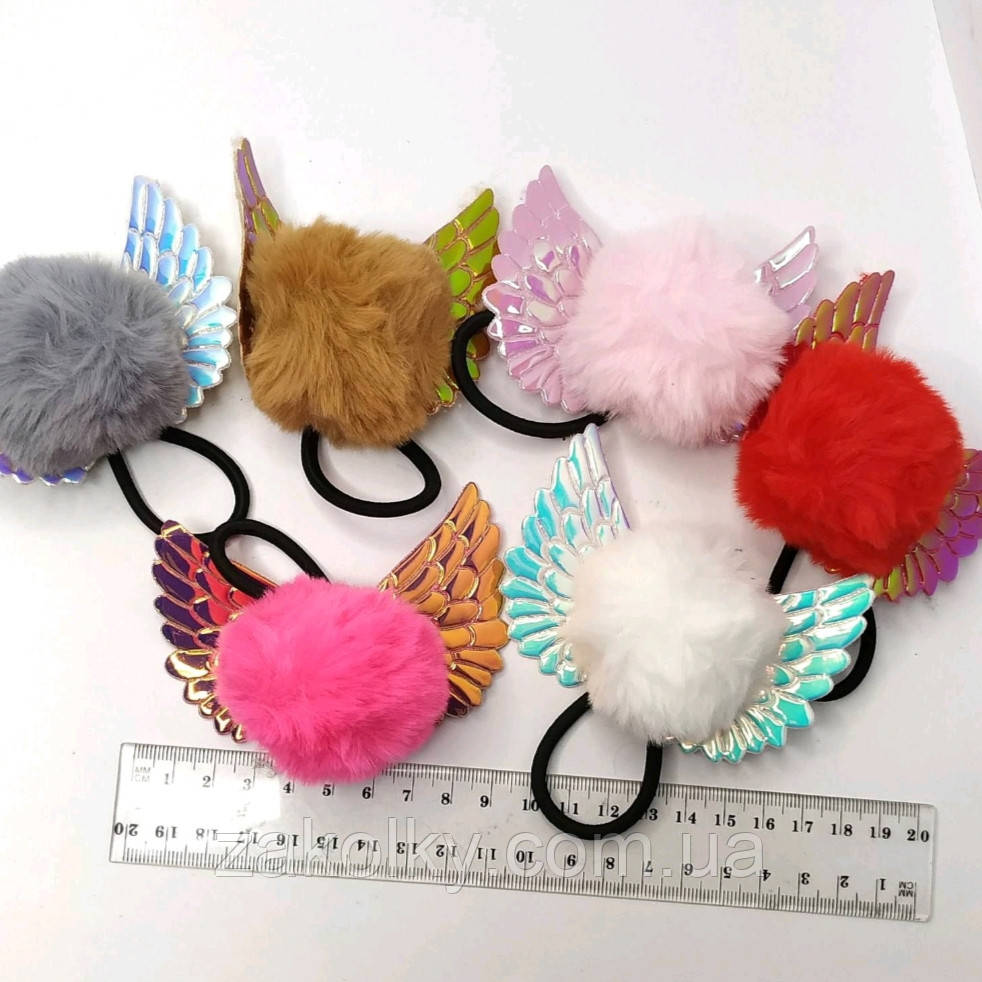 Гумки для волосся "Крилька з кулькою".