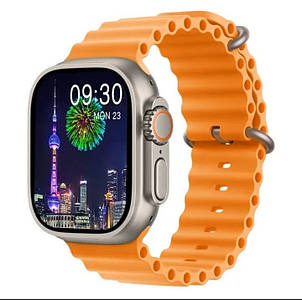 Розумний смарт годинник Smart Watch HW9 Ulta Max 49 mm AMOLED з функцією дзвінка Помаранчевий
