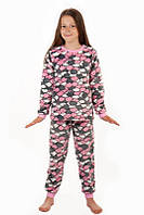 Тепла піжама для дівчаток махра тм Авекс розмір 122 см