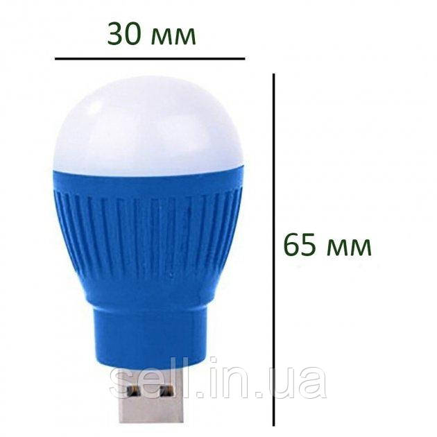 Лампа USB LED 2W 5 В Синій, фото 1