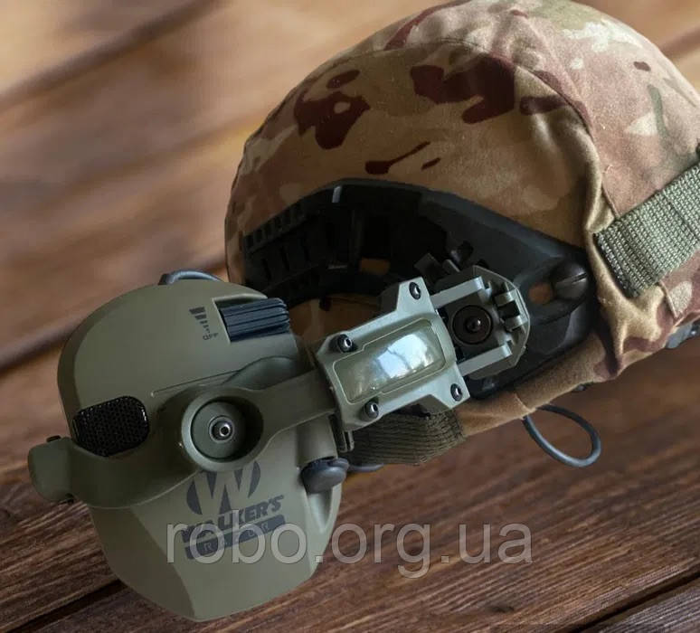 Активні Тактичні навушники Walker's Razor slim для стрільби + кріплення на шолом Чебурашки + Чехол
