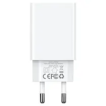 Мережевий зарядний пристрій HAVIT 2 USB 5 V/3 А White HV-UC003B, фото 3