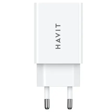 Мережевий зарядний пристрій HAVIT 2 USB 5 V/3 А White HV-UC003B, фото 2