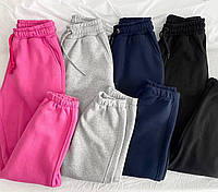 Женские теплые джогеры трехнитка на флисе, женские утепленные спортивные штаны, теплые женские штаны