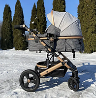 Універсальна коляска трансформер 2В1 NINOS BRAVA NEW Grey