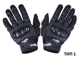 Мотоперчатки короткі з пальцями VIRTUE (поліестер, на липучці, чорно-червоні, size ХL) (код 2970)