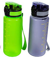 Бутылка для воды Simple матовая, замок на крышке 500 мл/ спортивная бутылка 500мл , зеленая