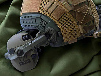 Активні Тактичні навушники Walker's Razor для стрільби + кріплення на шолом Чебурашки