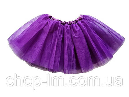 Спідниця дитяча бузкова фіолетова фатинова (28 см) зріст 110-116 см. 5-7 років, фото 1