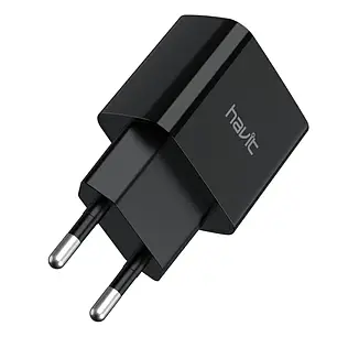 Мережевий зарядний пристрій HAVIT 2 USB 5 V/2.1 А HV-H131P-Black, фото 2