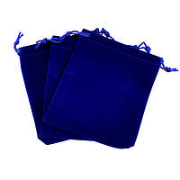 Мешочек для бижутерии из бархата, синий, 5*7см