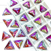 Пришивные треугольники 16x16(синтетич.стекло), цвет Rose AB, , 1шт