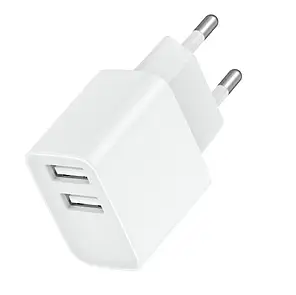 Мережевий зарядний пристрій HAVIT 2USB 5V/2.1А White HV-H131P, фото 2