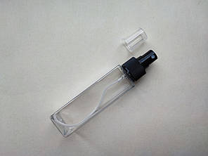 100 мл/24мм флакон КУБ ПЕТ прозорий з чорним спреєм 24 мм, пляшка пластикова, тестер, атомайзер, фото 1