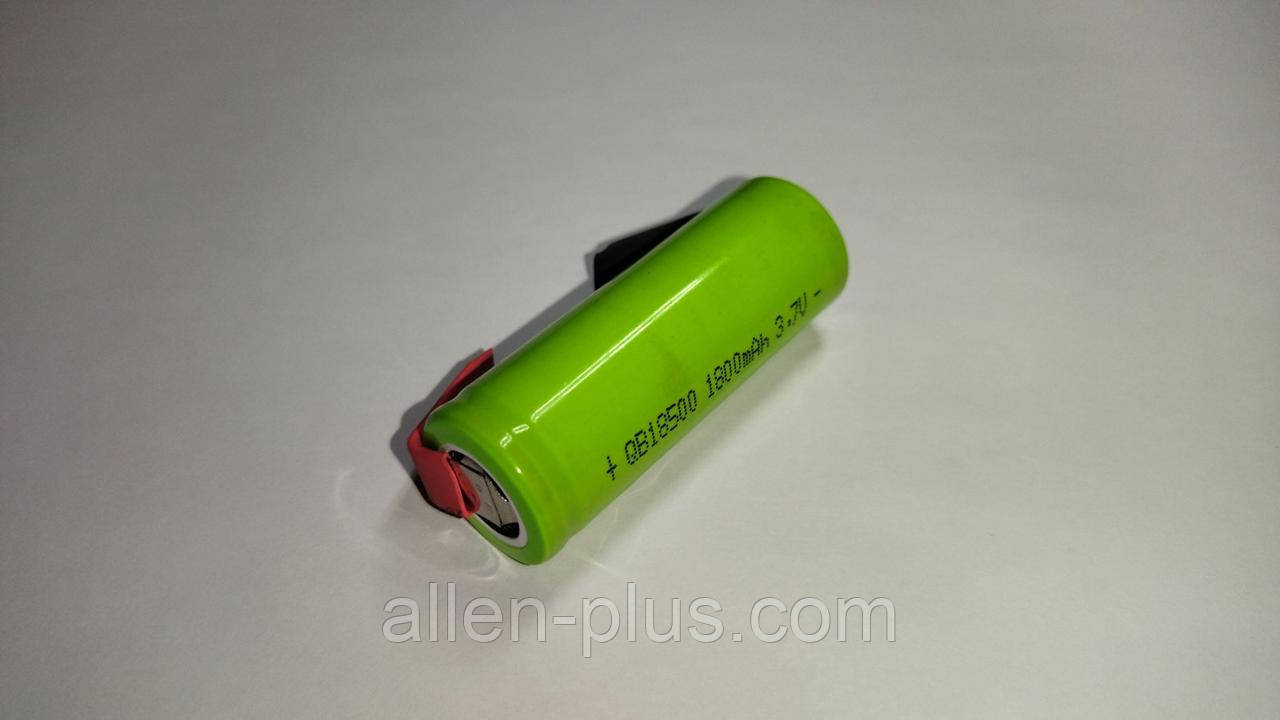 Акумулятор QB 18500 (18490) Li-Ion 3.7V 1800mAh (з пелюстками під пайку)