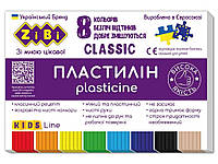 Пластилин 8 цветов 160 г CLASSIC ZB.6231