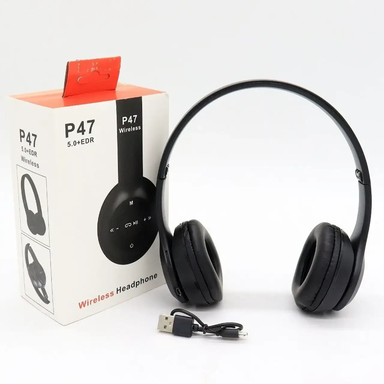 Накладні Bluetooth-навушники mp3 плеєр FM радіо AUX, бездротові стереонавушники з вбудованим мікрофоном hop