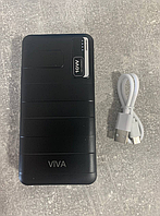 Павербанк Power Bank с быстрой зарядкой VIVA VR21 20000 мАч портативное зарядное устройство\2хUSB 2A\