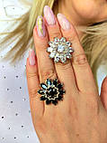 Срібна каблучка у формі квітки, фото 8