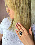 Срібна каблучка у формі квітки, фото 10
